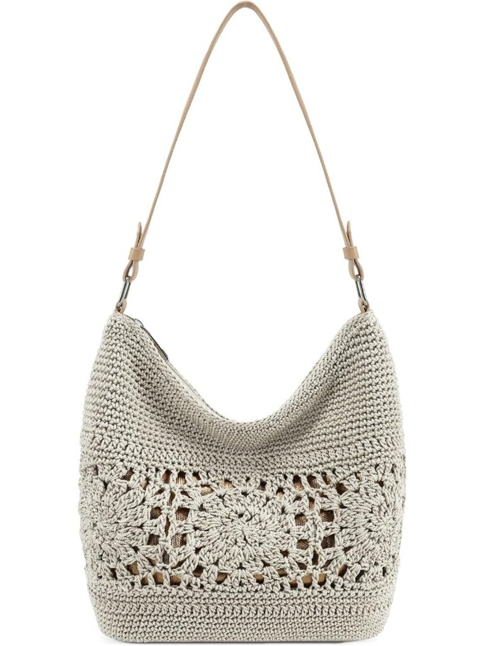 Hand Crochet Bag for Women Shoulder Hobo Tote Beach Purse Vacation for Spring Su